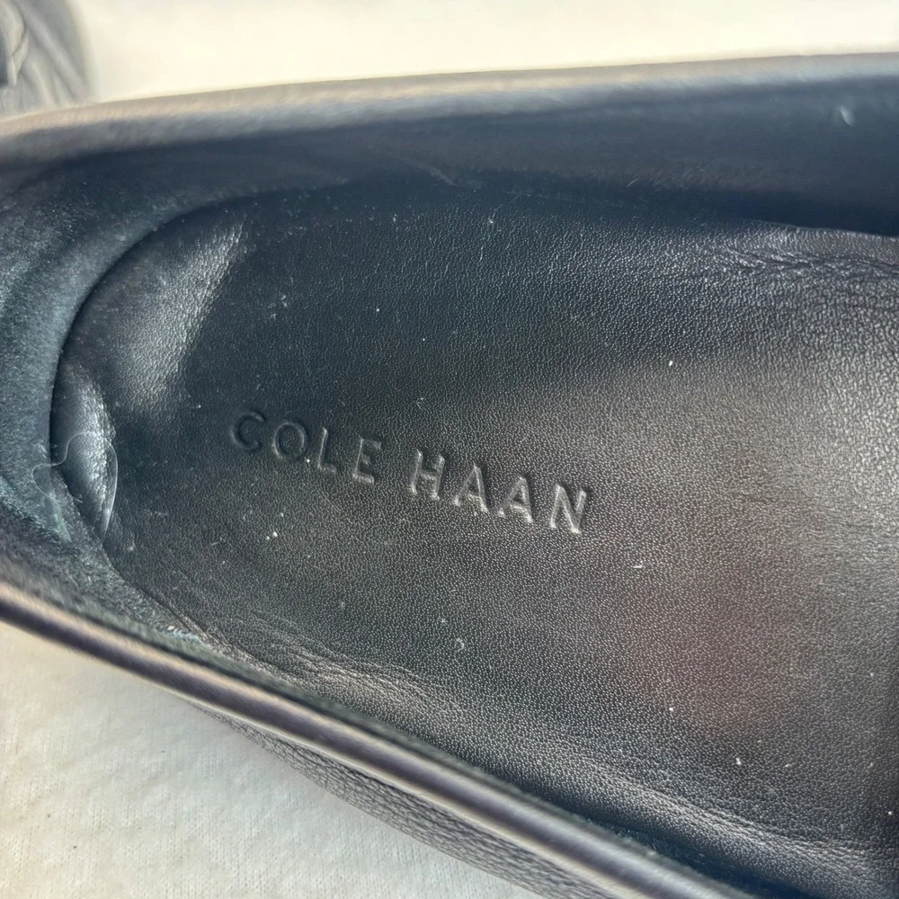 Cole Haan Horsebit Driving Loafers Black Leather Preppy Golf Casual Classic 11.5